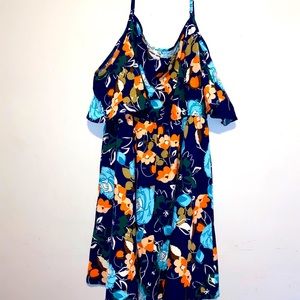 Floral cut out dress